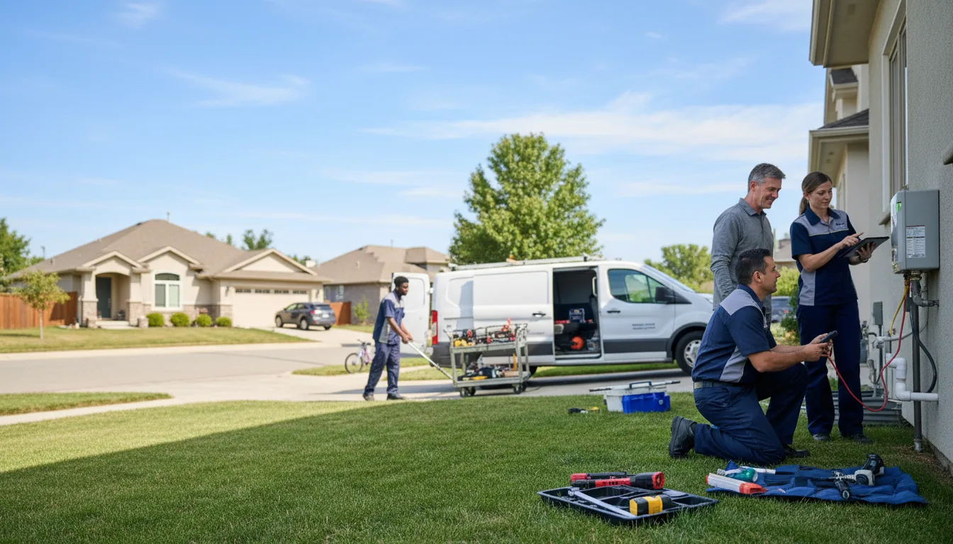 Tankless water heater service in Leonard, MN